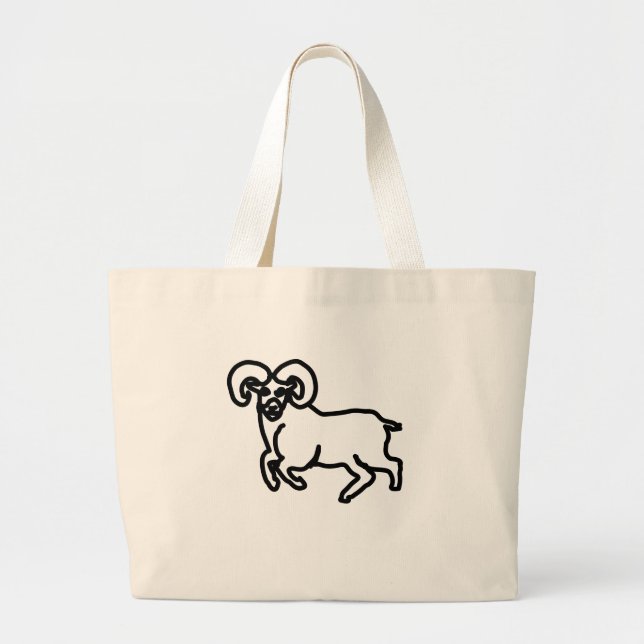 Bold Ram Zodiac Tote Bag (Front)