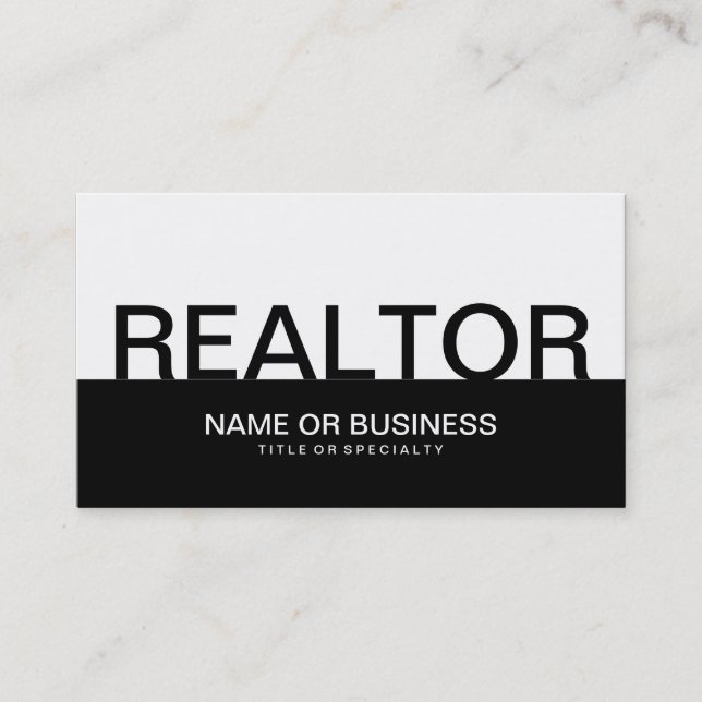 bold REALTOR (colour customisable) Business Card (Front)