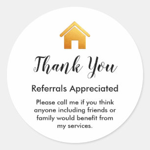 Bold Realtor Thank You Sticker