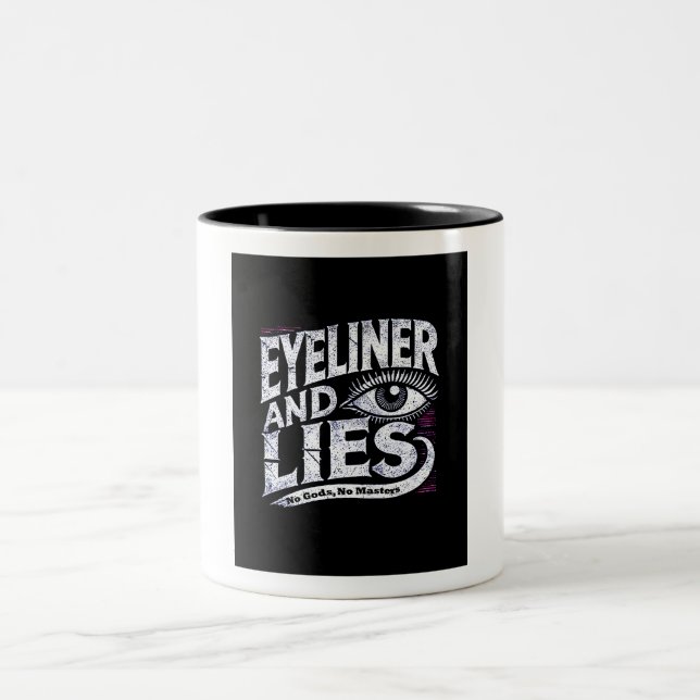 Bold rebellion against lies and authority Two-Tone coffee mug (Center)