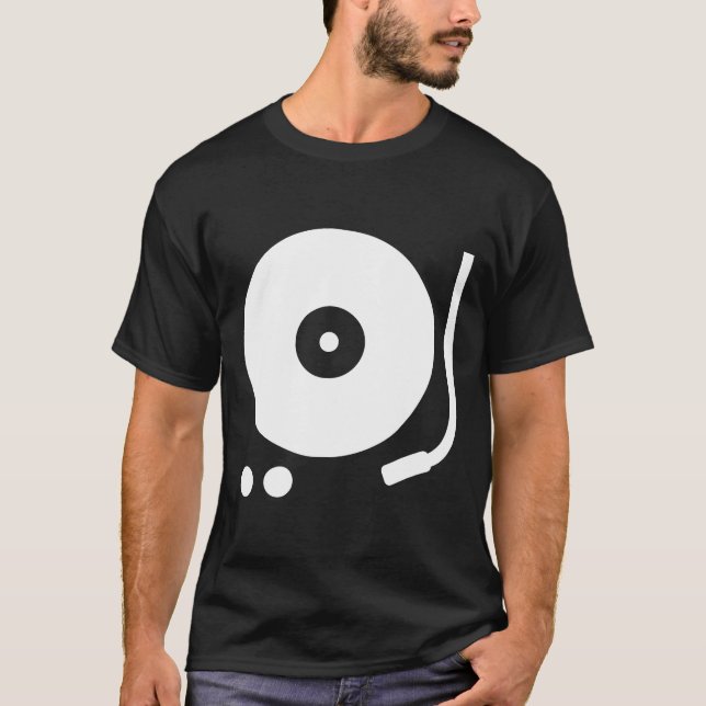 Bold Record Player Turntable Lp Vinyl Dj T-Shirt (Front)