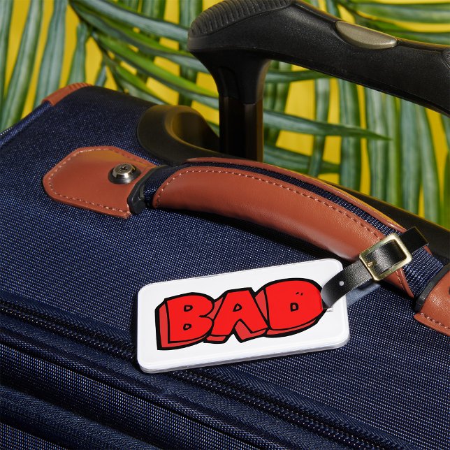 Bold Red Bad Graffiti Style Text Luggage Tag (Creator Uploaded)