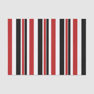 Bold Red Black Stripes Tissue Paper