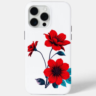 Bold Red Blossom Flo iPhone 15 Pro Max Case