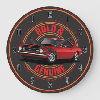 Bold Red Camaro Large Clock