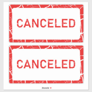 Bold Red CANCELED Notice