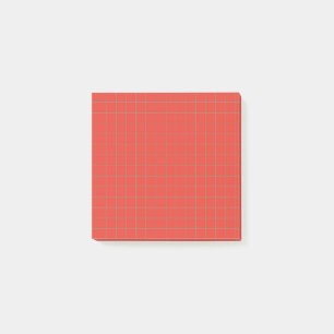 Bold Red Chequered Pattern Grid  Post-it Notes