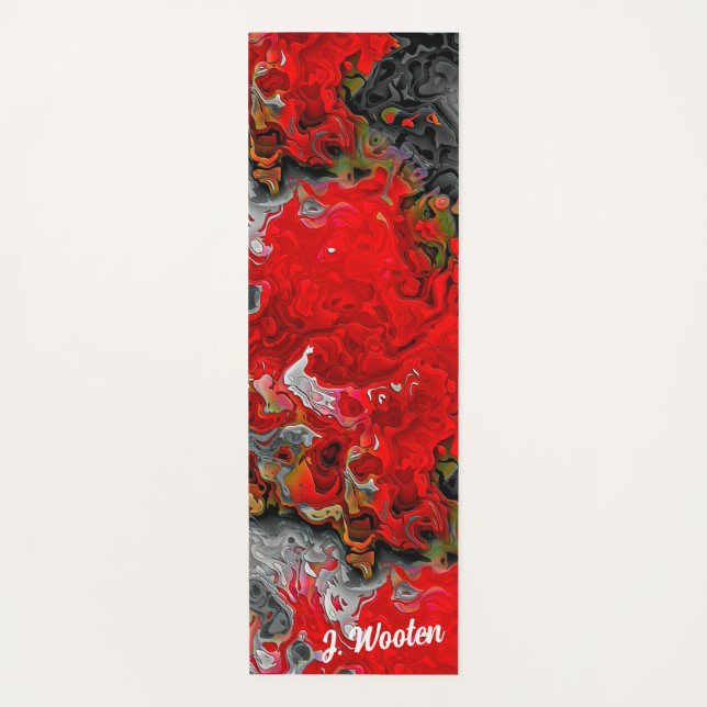 Bold Red Colourful Prayer Or Yoga Mat (Front)