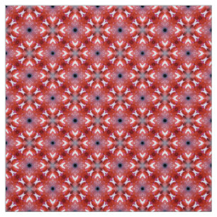 Bold Red Cross Tile Pattern Upholstery Fabric 