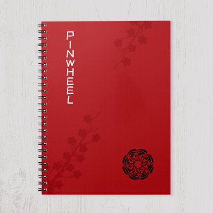 Bold Red Floral Notebook