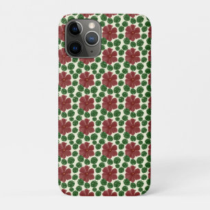 Bold Red Floral Seamless Pattern iPhone 11 Pro Case
