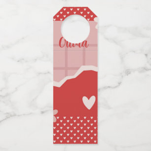 Bold Red Heart Love Design – Perfect for Custom Gi Bottle Tag