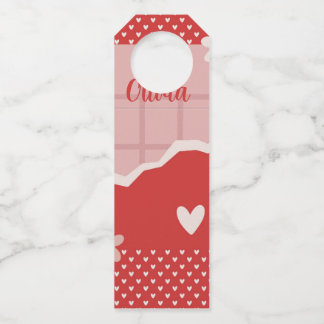 Bold Red Heart Love Design – Perfect for Custom Gi Bottle Tag