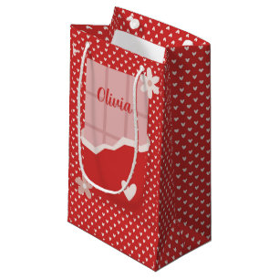 Bold Red Heart Love Design – Perfect for Custom Gi Small Gift Bag