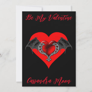 Bold Red Heart Valentine's Personalised Holiday Card