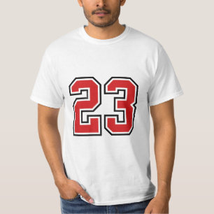 Bold Red Jersey Number 23 T-Shirt