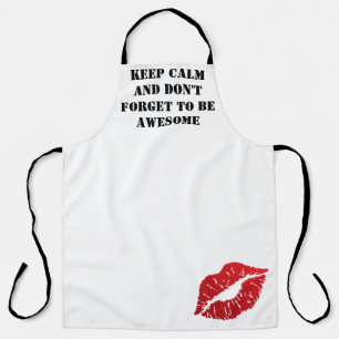 Bold Red Lips Aesthetic Apron