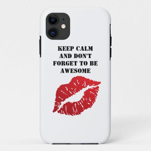 Bold Red Lips Aesthetic Case-Mate iPhone Case (Back)