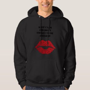 Bold Red Lips Aesthetic Hoodie