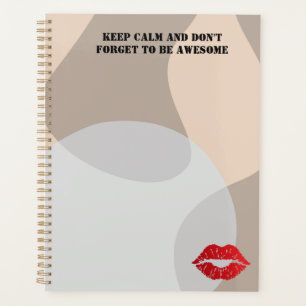Bold Red Lips Aesthetic Planner