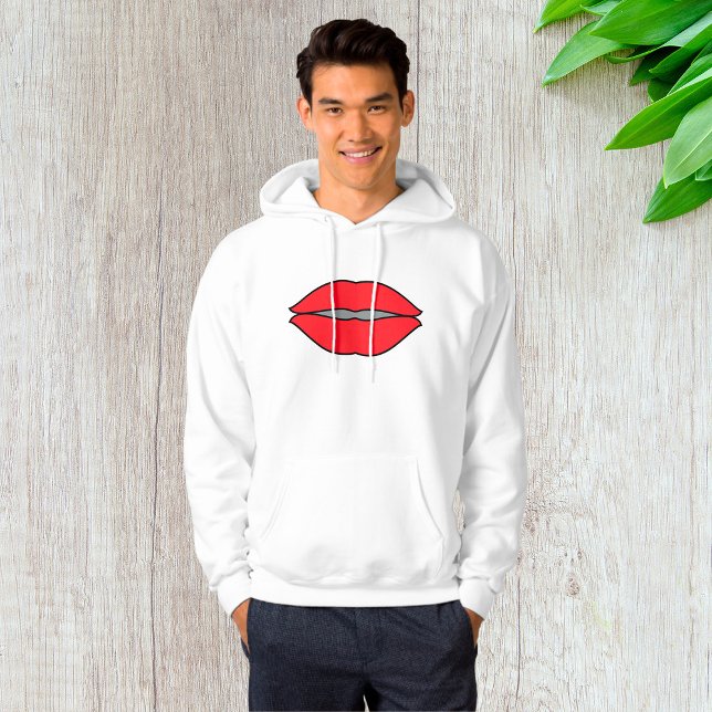 Bold Red Lips Pop Art Hoodie (Creator Uploaded)