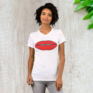 Bold Red Lips Pop Art T-Shirt