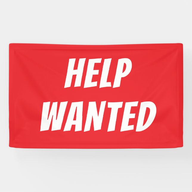 Bold Red NOW HIRING Banner – Customisable Business (Horizontal)