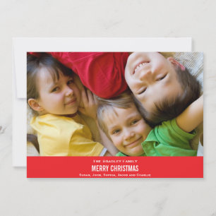 Bold Red Ribbon Christmas Card