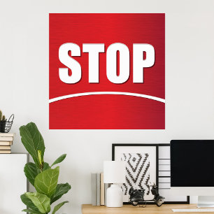 Bold Red Stop Sign
