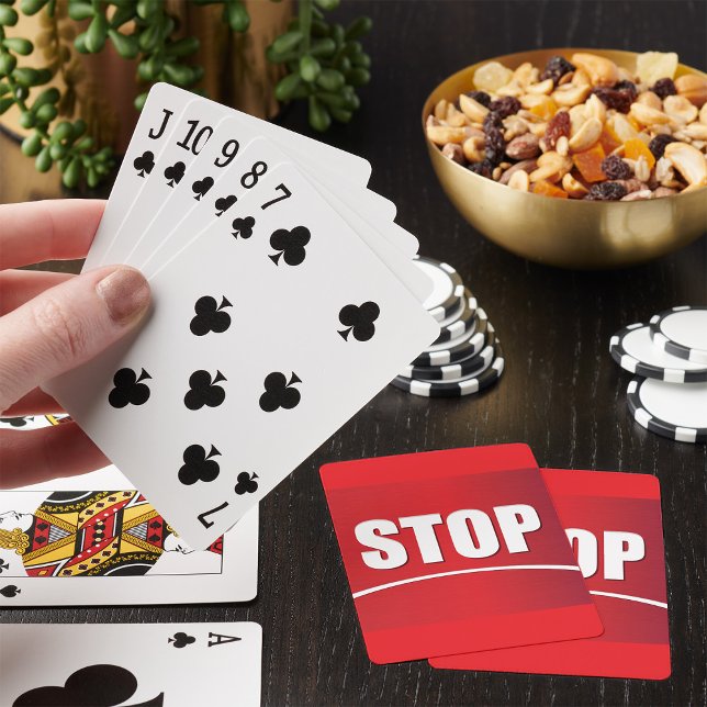 Bold Red Stop Sign Playing Cards (Creator Uploaded)