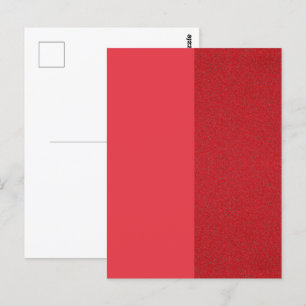 Bold Red Texture Split Custom Postcard
