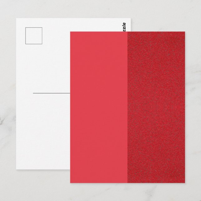 Bold Red Texture Split Custom Postcard (Front/Back)