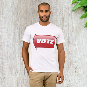 Bold Red Vote Arrow Sign Election Campaign Voting  T-Shirt