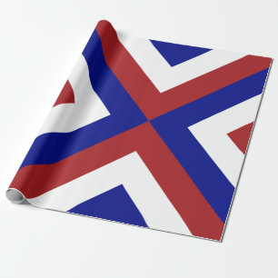 Bold Red, White, and Blue Chevrons Wrapping Paper