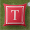 Bold Red White Square Frame Monogram