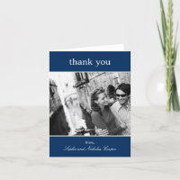 Bold Reminder Thank You Cards (Navy)