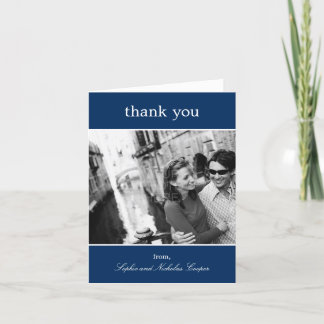 Bold Reminder Thank You Cards (Navy)