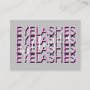  Bold Repeat  Eyelashes Salon Nails  Pink  Business Card