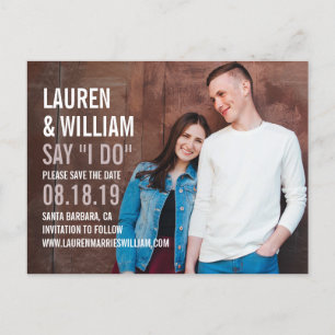 Bold Request Modern Save The Date Postcard