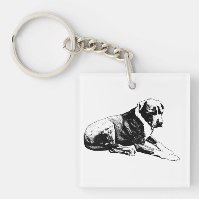 Bold Rest, Outline Clarity Key Ring (Front)