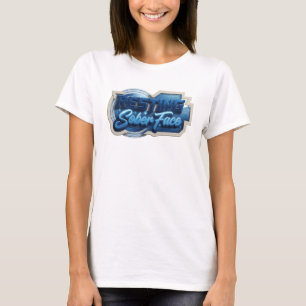 Bold RESTING SOBER FACE Artistic Motif T-Shirt