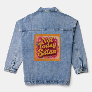 Bold Retro 70s Psychedelic Graphic Denim Jacket
