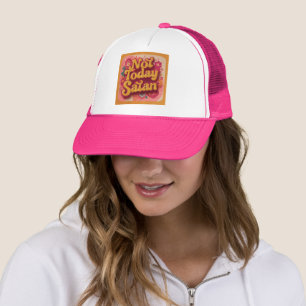 Bold Retro 70s Psychedelic Graphic  Trucker Hat