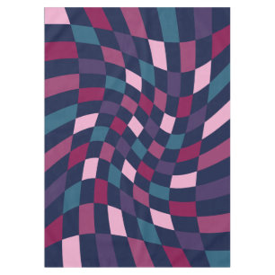 Bold Retro Chequered Pattern Tablecloth