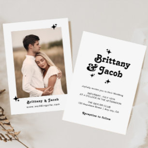 Bold Retro Chic Wedding Invitation