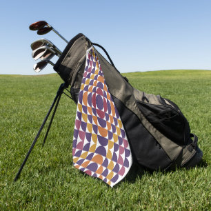 Bold Retro Circles Golf Towel
