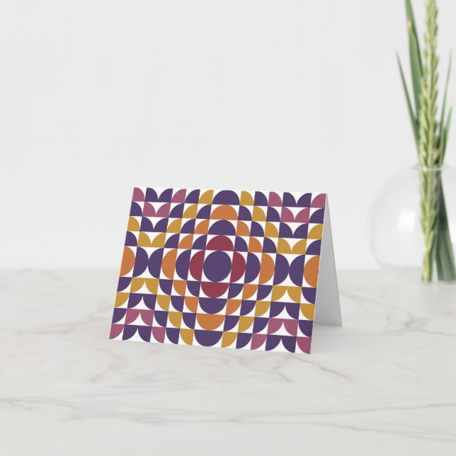 Bold Retro Circles Greeting Card (Front)