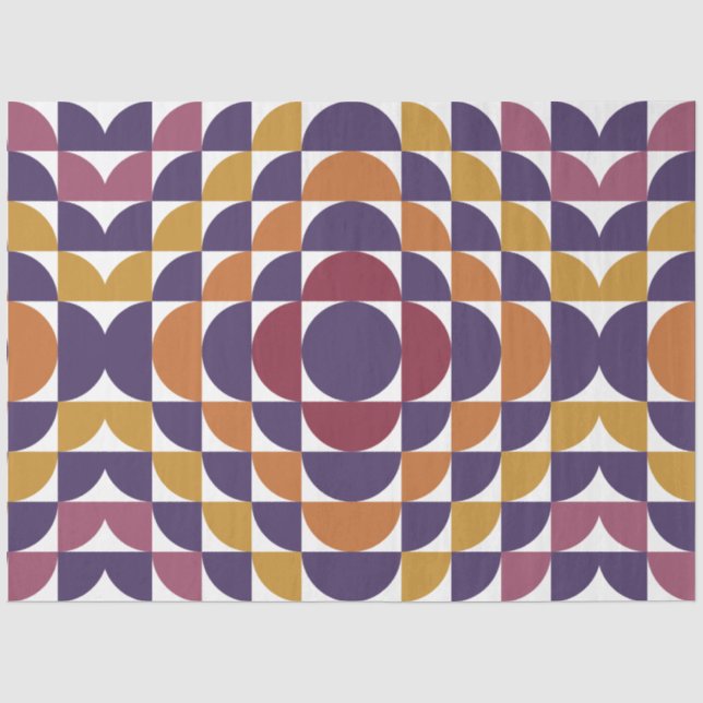 Bold Retro Circles Tissue Paper (Front)