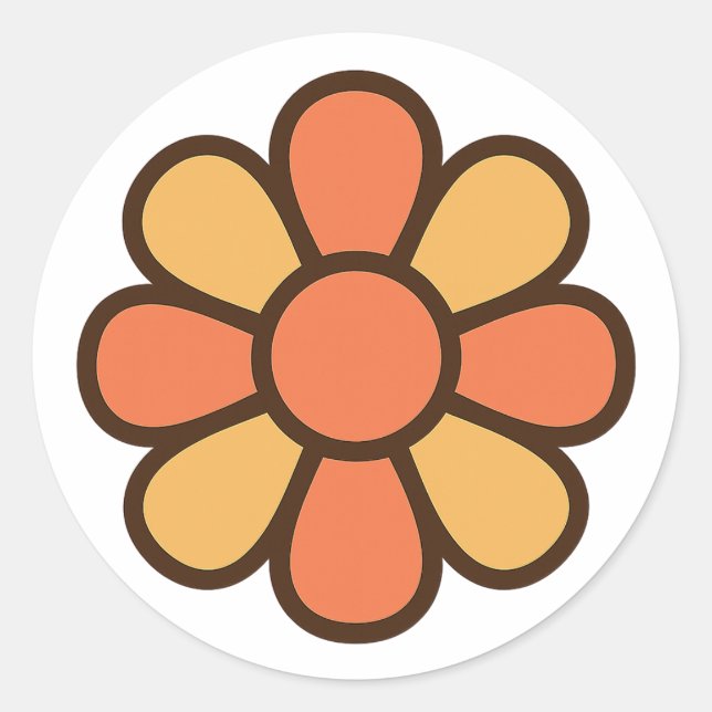 Bold Retro Daisy Sticker (Front)