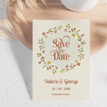 Bold Retro Earthy Tones | Save The Date